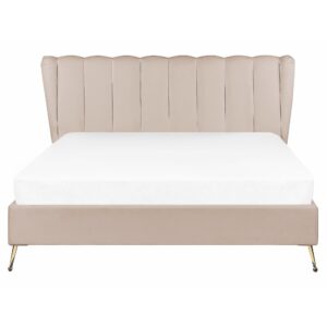 wohnli-moebel-suche-800000503182-1 POLSTERBETT 160/200cm Taupe Miribel Textil Beliani Möbel > Betten > Polsterbetten Taupe