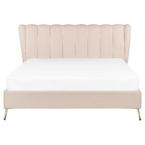 wohnli-moebel-suche-800000503188-1 POLSTERBETT 160/200cm Beige Miribel Textil Beliani Möbel > Betten > Polsterbetten Beige