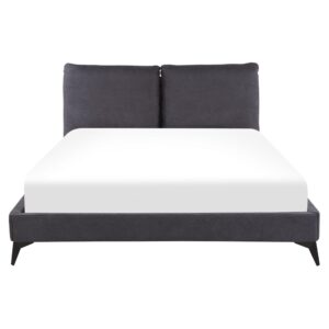 wohnli-moebel-suche-800000503194-1 POLSTERBETT 160/200cm Dunkelgrau Melle Textil Beliani Möbel > Betten > Polsterbetten Grau