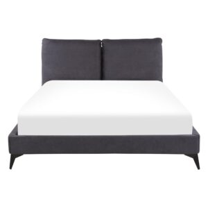 wohnli-moebel-suche-800000503202-1 POLSTERBETT 140/200cm Dunkelgrau Melle Textil Beliani Möbel > Betten > Polsterbetten Grau