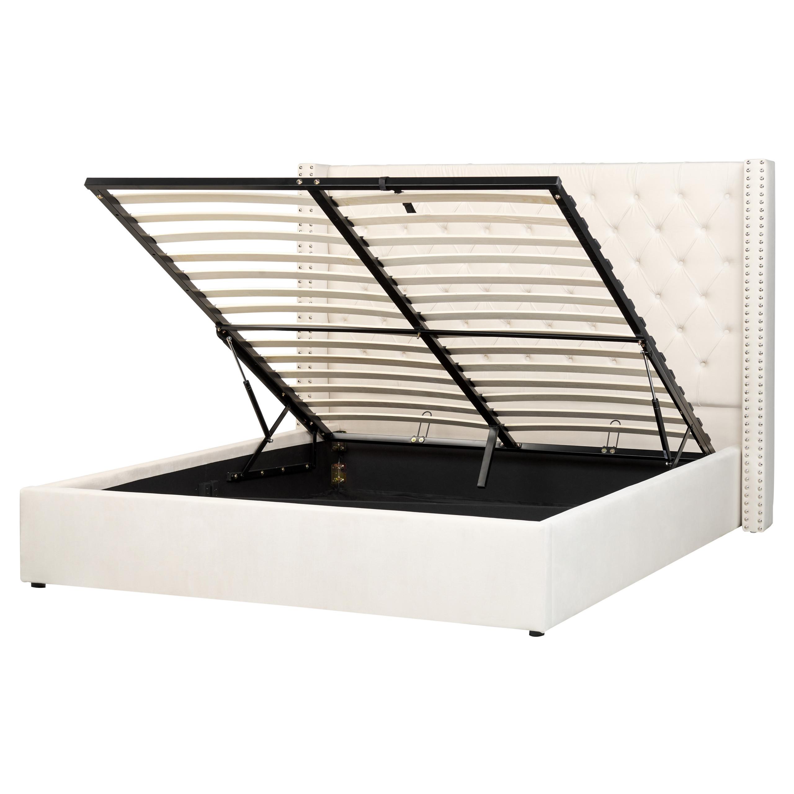 Wohnli Möbelsuche - POLSTERBETT 160/200cm Cremeweiß Lubbon