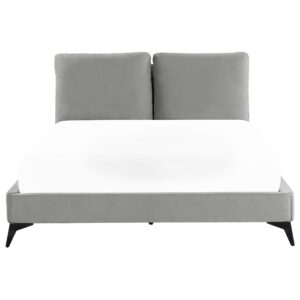 wohnli-moebel-suche-800000503215-1 POLSTERBETT 160/200cm Grau Melle Textil Beliani Möbel > Betten > Polsterbetten Grau