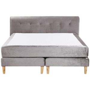 wohnli-moebel-suche-800000503226-1 BOXSPRINGBETT 160/200cm Grau Marquise Textil Beliani Möbel > Betten > Boxspringbetten Grau