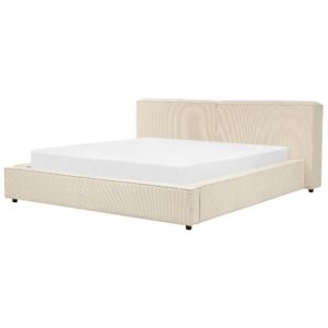 wohnli-moebel-suche-800000503243-1 POLSTERBETT 180/200cm Beige Linards Textil Beliani Möbel > Betten > Polsterbetten Beige