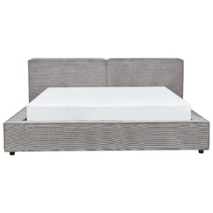wohnli-moebel-suche-800000503247-1 POLSTERBETT 180/200cm Grau Linards Textil Beliani Möbel > Betten > Polsterbetten Grau