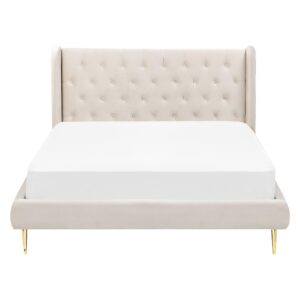 wohnli-moebel-suche-800000503249-1 POLSTERBETT 160/200cm Beige Forbach Textil Beliani Möbel > Betten > Polsterbetten Beige