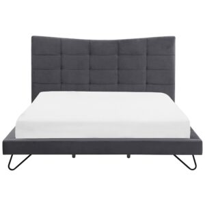 wohnli-moebel-suche-800000503261-1 POLSTERBETT 180/200cm Dunkelgrau Lannion Textil Beliani Möbel > Betten > Polsterbetten Grau