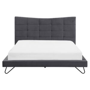 wohnli-moebel-suche-800000503263-1 POLSTERBETT 160/200cm Dunkelgrau Lannion Textil Beliani Möbel > Betten > Polsterbetten Grau
