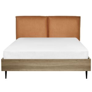 wohnli-moebel-suche-800000503289-1 BETT 140/200cm Goldbraun Limanton Kunststoff Beliani Möbel > Betten Braun