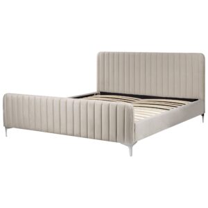 wohnli-moebel-suche-800000503314-1 POLSTERBETT 180/200cm Taupe Lunan Textil Beliani Möbel > Betten > Polsterbetten Taupe