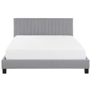 wohnli-moebel-suche-800000503321-1 POLSTERBETT 180/200cm Hellgrau Poitiers Textil Beliani Möbel > Betten > Polsterbetten Grau