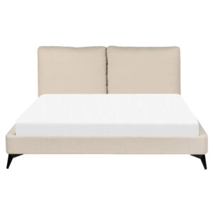 wohnli-moebel-suche-800000503332-1 POLSTERBETT 160/200cm Helles Beige Melle Textil Beliani Möbel > Betten > Polsterbetten Beige
