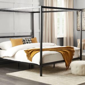 wohnli-moebel-suche-800000503339-1 HIMMELBETT 180/200cm Schwarz Lestards Metall Beliani Möbel > Betten Schwarz