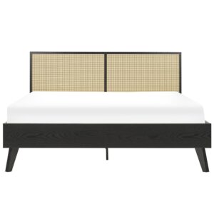wohnli-moebel-suche-800000503351-1 BETT 160/200cm Schwarz Monpazier Naturmaterialien Beliani Möbel > Betten Schwarz