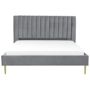 wohnli-moebel-suche-800000503355-1 POLSTERBETT 180/200cm Grau Marville Textil Beliani Möbel > Betten > Polsterbetten Grau