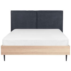 wohnli-moebel-suche-800000503384-1 BETT 140/200cm Dunkelgrau Izernore Textil Beliani Möbel > Betten Grau