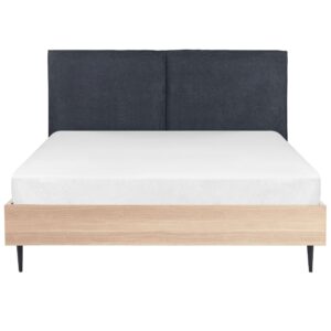 BETT 160/200cm Dunkelgrau Izernore Textil Beliani Möbel > Betten Grau