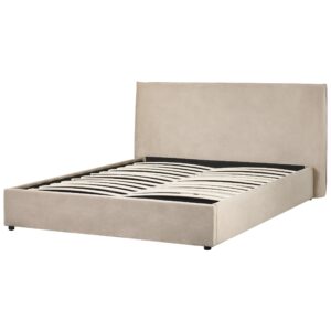 wohnli-moebel-suche-800000504075-1 POLSTERBETT 160/200cm Taupe Lavaur Textil Beliani Möbel > Betten > Polsterbetten Taupe
