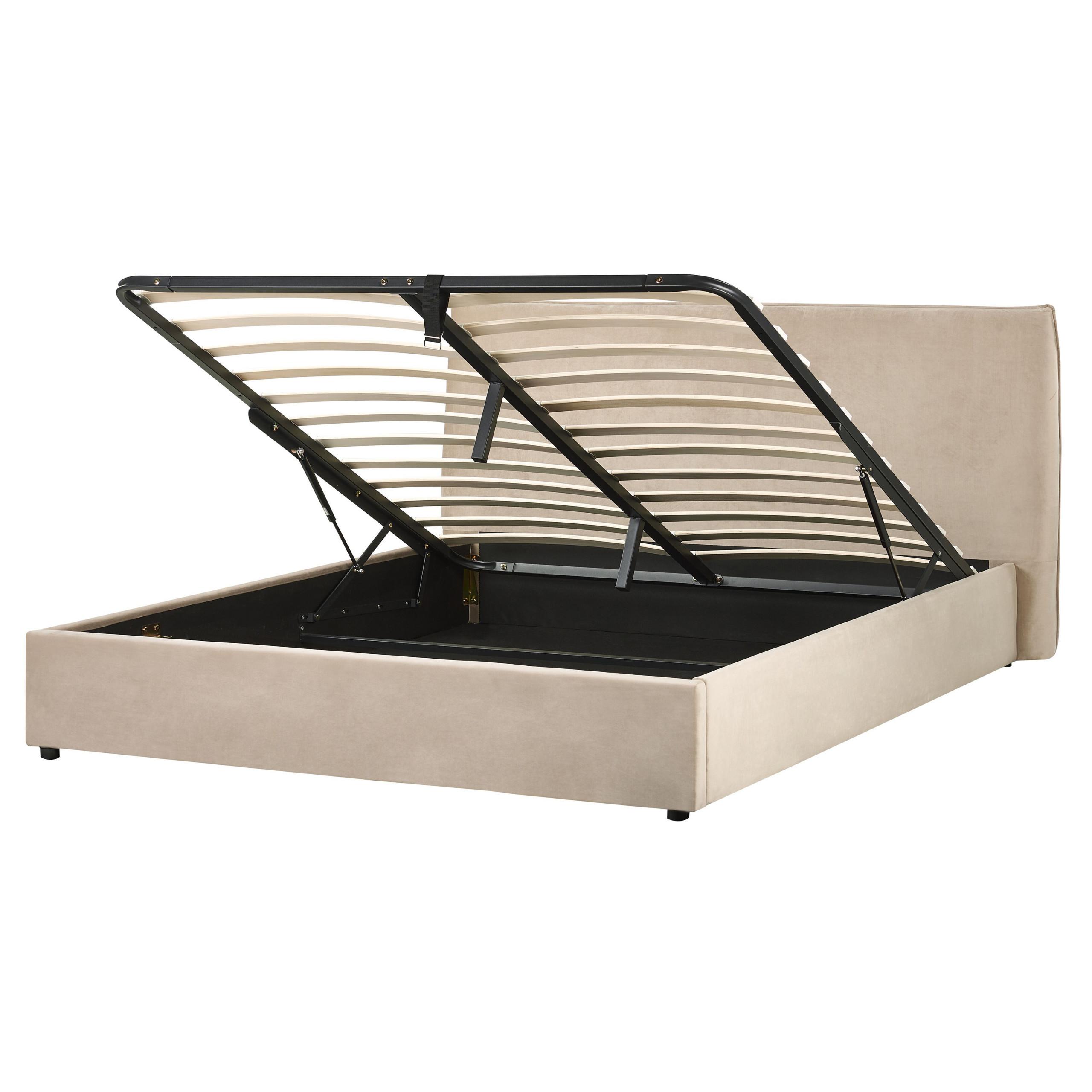 Wohnli Möbelsuche - POLSTERBETT 160/200cm Taupe Lavaur