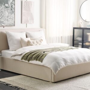 POLSTERBETT 180/200cm Beige Moissac Textil Beliani Möbel > Betten > Polsterbetten Beige