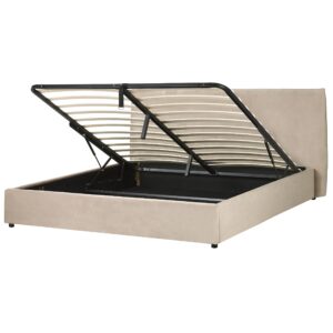 Wohnli Möbelsuche - POLSTERBETT 180/200cm Taupe Lavaur