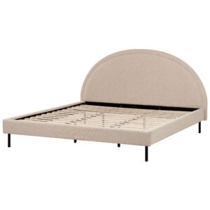 wohnli-moebel-suche-800000504088-1 POLSTERBETT 180/200cm Beige Margut Textil Beliani Möbel > Betten > Polsterbetten Beige