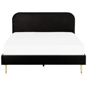 wohnli-moebel-suche-800000504150-1 POLSTERBETT 180/200cm Schwarz Flayat Textil Beliani Möbel > Betten > Polsterbetten Schwarz