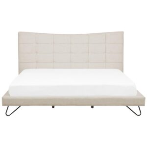 wohnli-moebel-suche-800000504153-1 POLSTERBETT 180/200cm Helles Beige Lannion Textil Beliani Möbel > Betten > Polsterbetten Beige