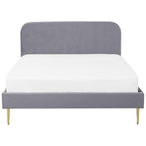 wohnli-moebel-suche-800000504166-1 POLSTERBETT 180/200cm Grau Flayat Textil Beliani Möbel > Betten > Polsterbetten Grau