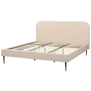 wohnli-moebel-suche-800000504169-1 POLSTERBETT 180/200cm Helles Beige Flayat Textil Beliani Möbel > Betten > Polsterbetten Beige