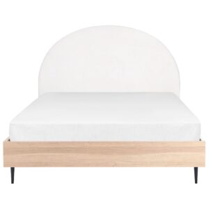 BETT 160/200cm Cremeweiß Millay Textil Beliani Möbel > Betten Weiß