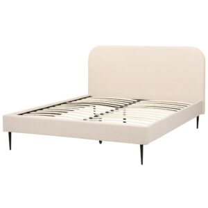 wohnli-moebel-suche-800000504180-1 POLSTERBETT 160/200cm Helles Beige Flayat Textil Beliani Möbel > Betten > Polsterbetten Beige