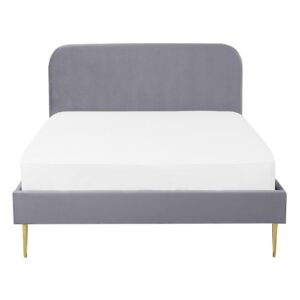 wohnli-moebel-suche-800000504184-1 POLSTERBETT 140/200cm Grau Flayat Textil Beliani Möbel > Betten > Polsterbetten Grau