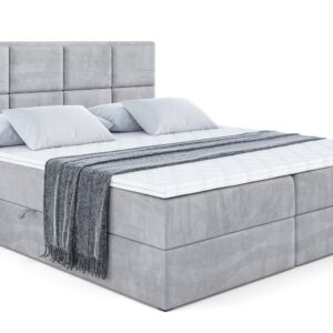 Wohnli Möbelsuche - BOXBETT mit Matratze H3 und Lattenrost - NOVA - 200x200 Hellgrau