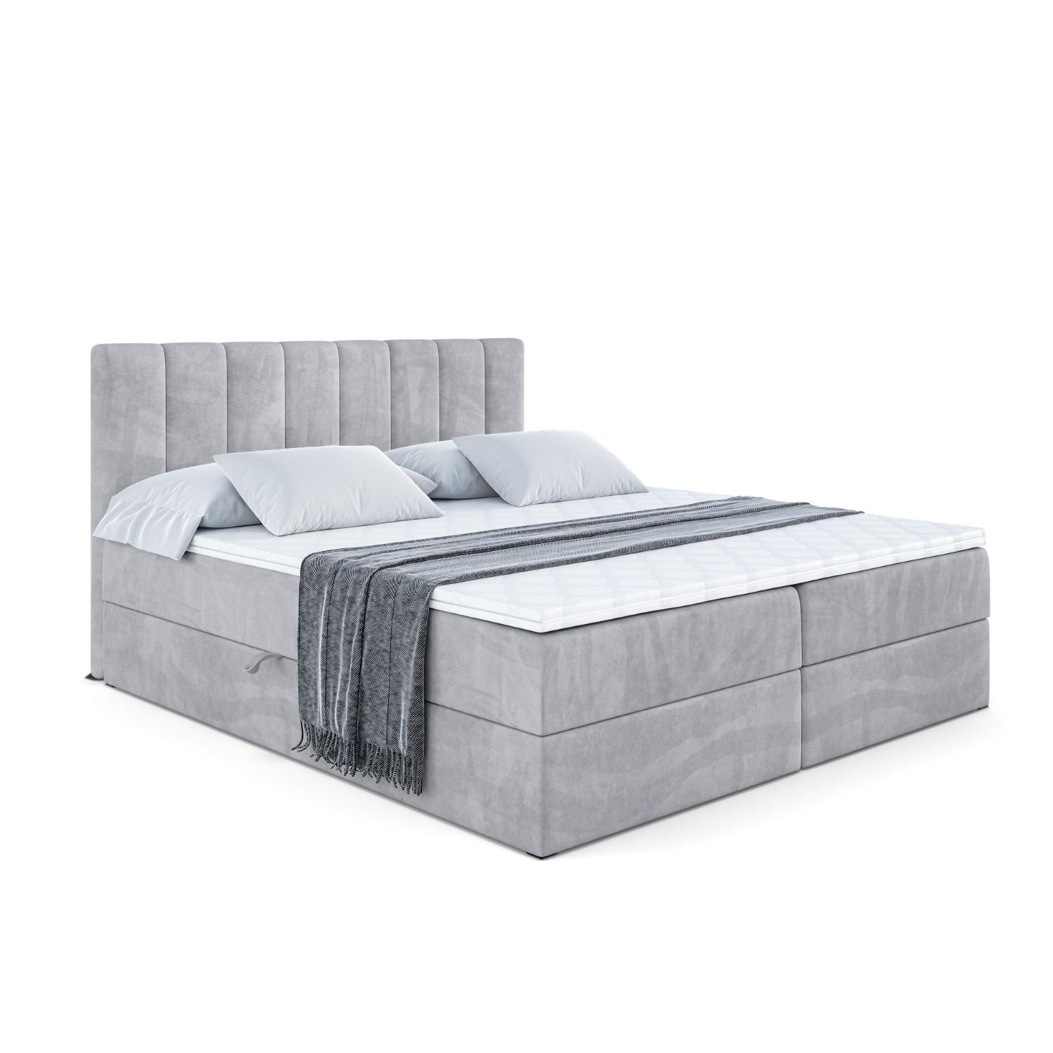 wohnli-moebel-suche-800000504724 Wohnli Möbelsuche - BOXBETT mit Matratze H3 und Lattenrost - OTTA - 180x200 cm Hellgrau