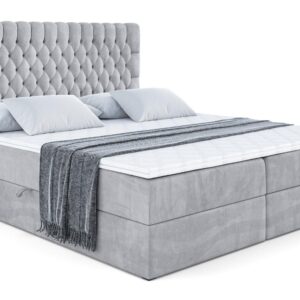 Wohnli Möbelsuche - BOXBETT mit Matratze H3 und Lattenrost - SERENE - 120x200 Grau