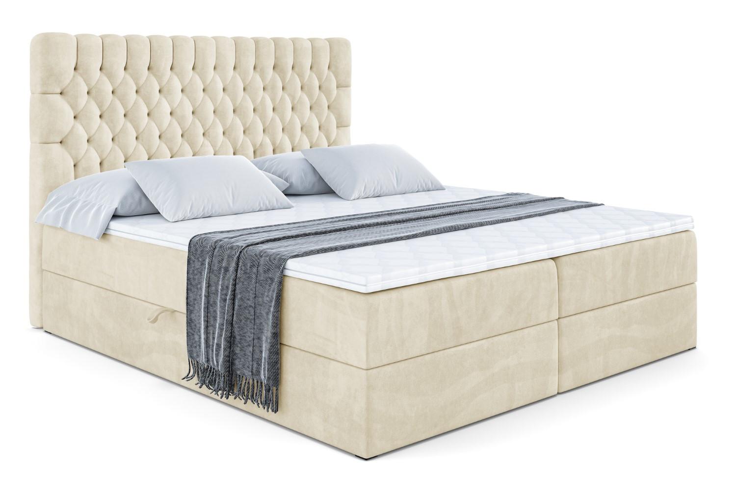 Wohnli Möbelsuche - BOXBETT mit Matratze H3 und Lattenrost - SERENE - 180x200 Beige