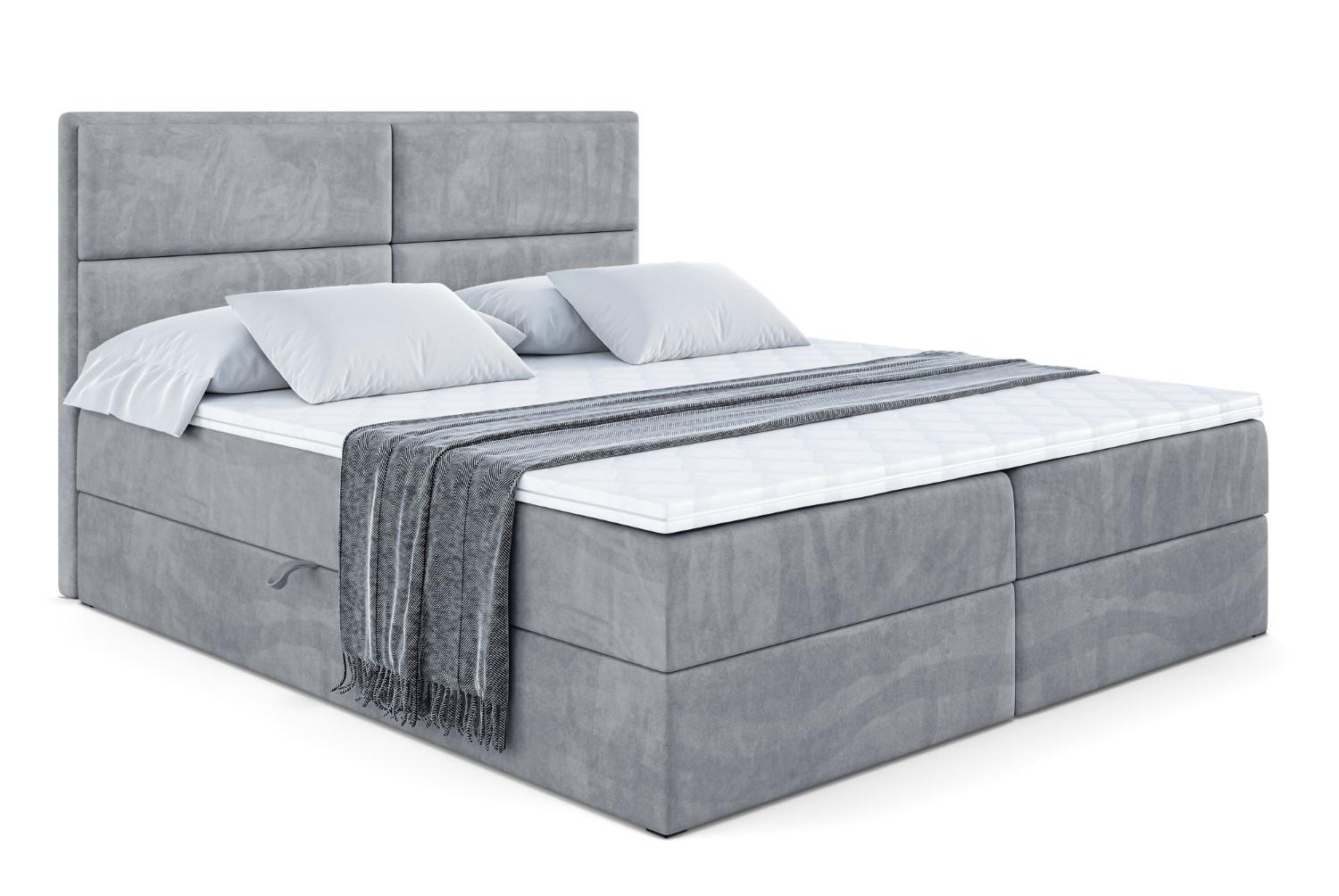 wohnli-moebel-suche-800000504910 Wohnli Möbelsuche - BOXBETT mit Matratze H4 und Lattenrost - AURA - 160x200 - H4 - Grau