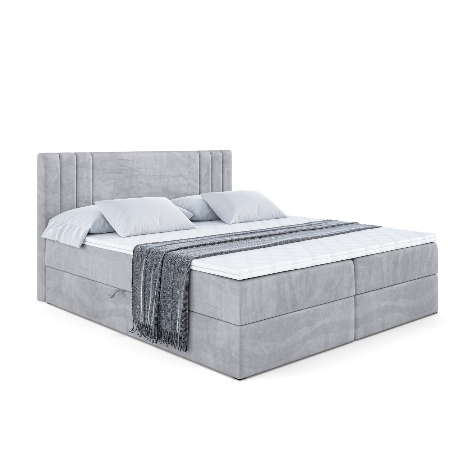 wohnli-moebel-suche-800000505177 Wohnli Möbelsuche - BOXBETT mit Matratze H3 und Lattenrost - IDRIKO - 180x200 cm Hellgrau