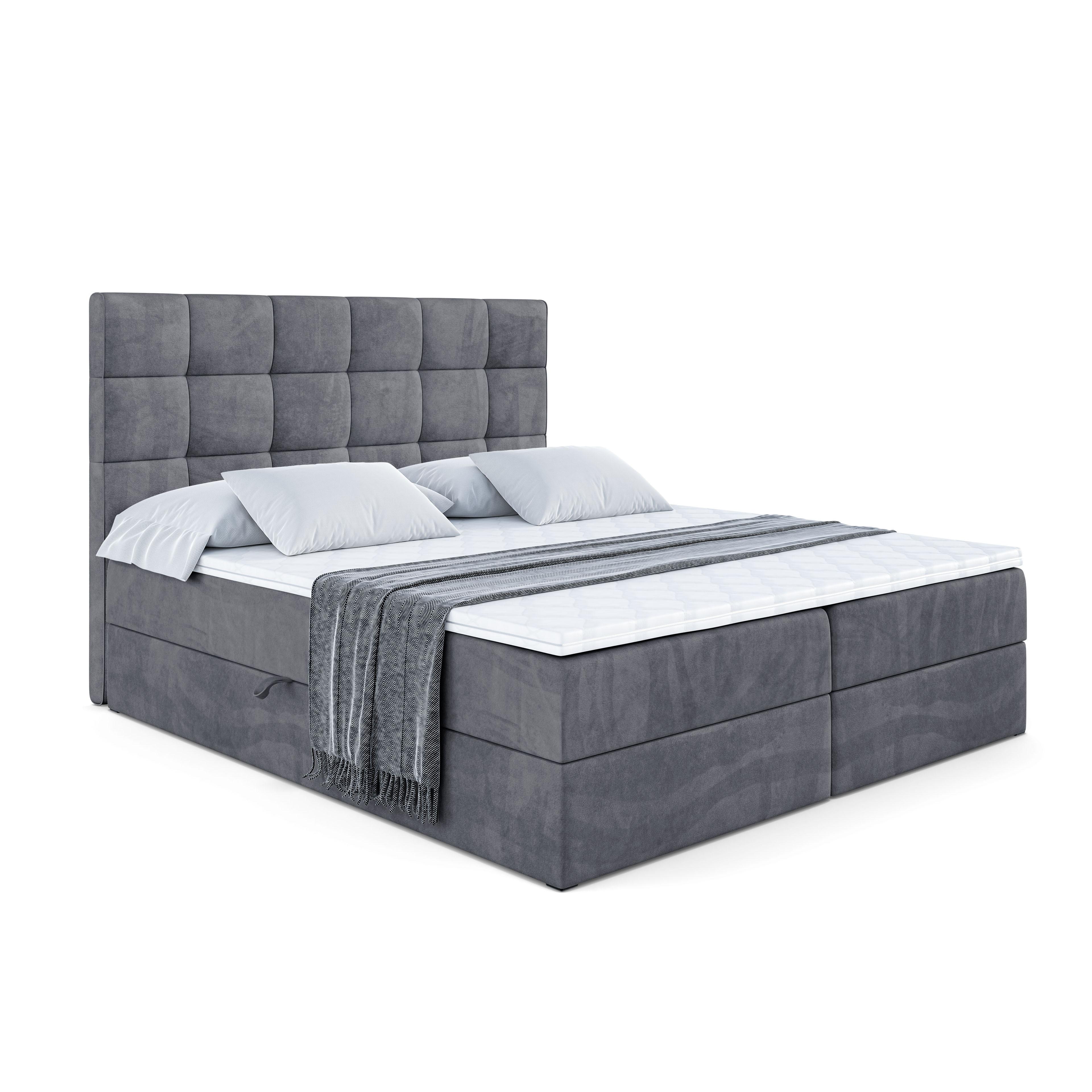 wohnli-moebel-suche-800000505233 Wohnli Möbelsuche - BOXBETT mit H3-Matratze und Lattenrost - APO - 120x200 Dunkelgrau