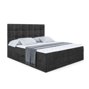 Wohnli Möbelsuche - BOXBETT mit H3-Matratze und Lattenrost - APO - 200x200 Schwarz