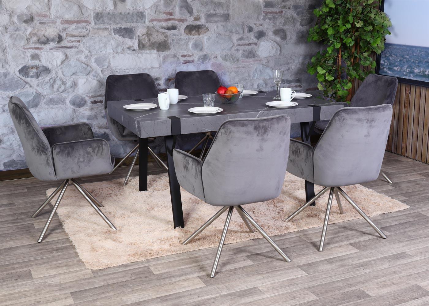 wohnli-moebel-suche-800000505929-1 ESSTISCH Grau Holz MCW Möbel > Tische > Esstische Grau