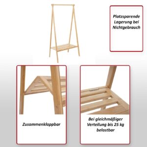 wohnli-moebel-suche-800000506027-1 STANDGARDEROBE Braun Holz MCW Garderoben > Kleiderständer Braun