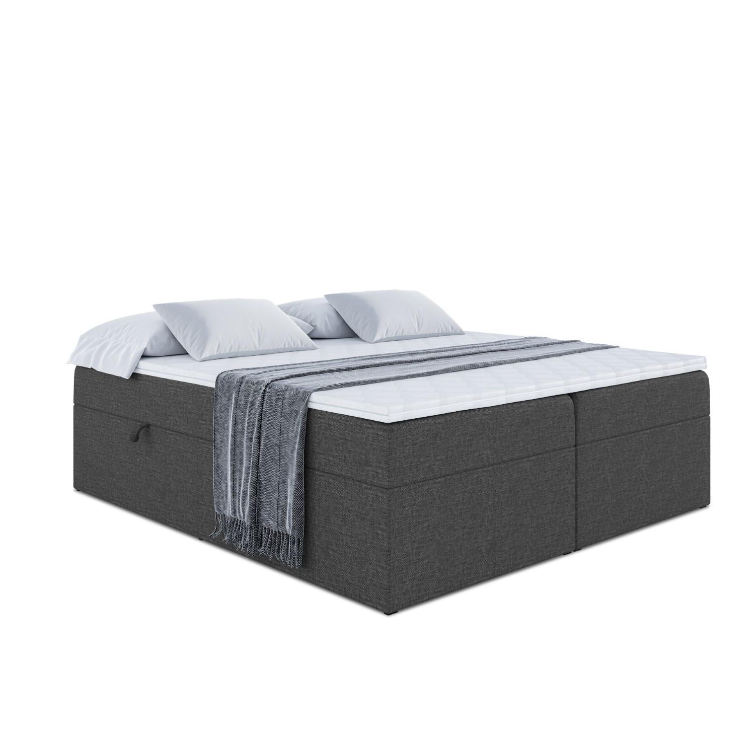 wohnli-moebel-suche-800000506037 Wohnli Möbelsuche - BOXBETT mit H3-Matratze und Lattenrost - MARCE BW - 160x200 Dunkelgrau
