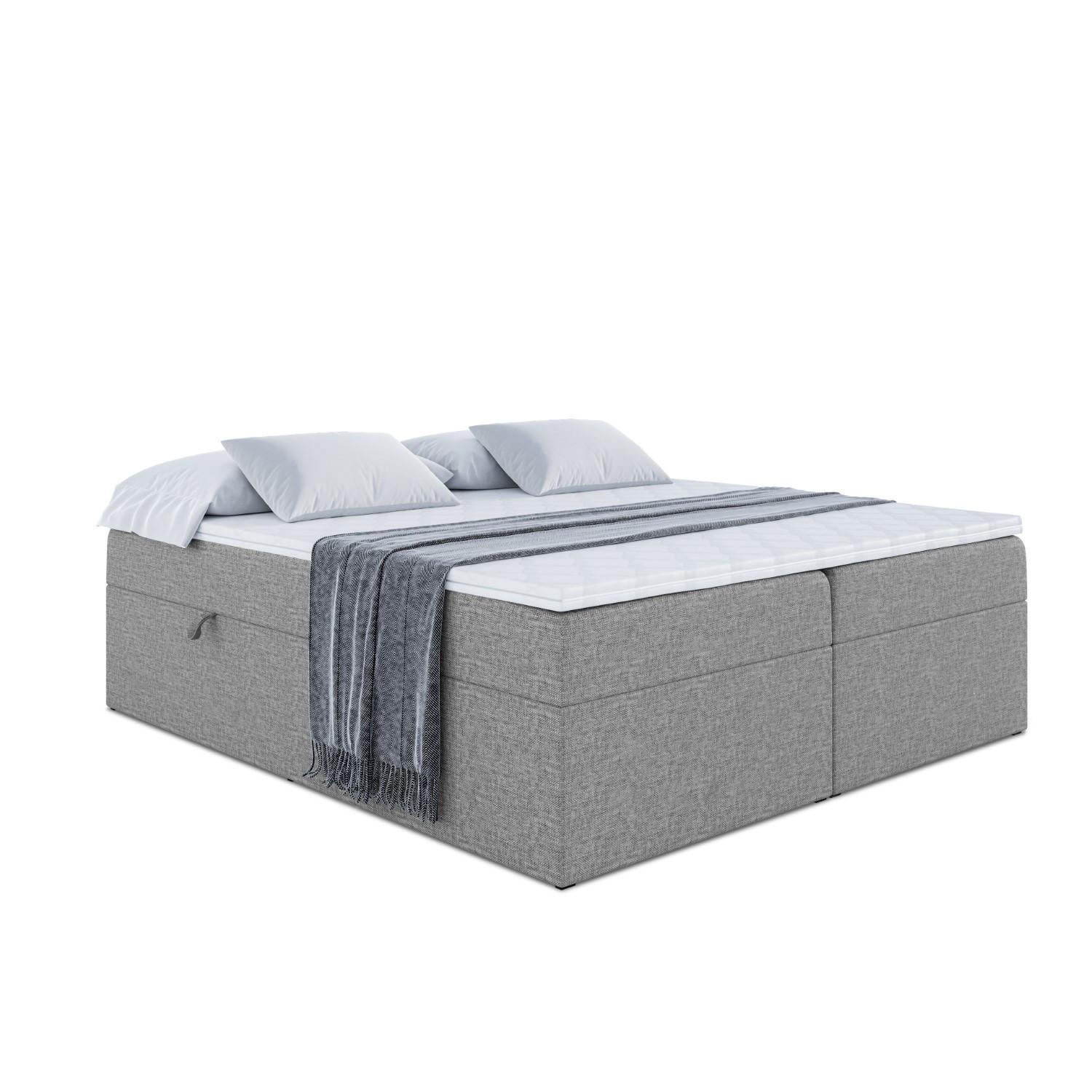 wohnli-moebel-suche-800000506039 Wohnli Möbelsuche - BOXBETT mit H3-Matratze und Lattenrost - MARCE BW - 140x200 Grau
