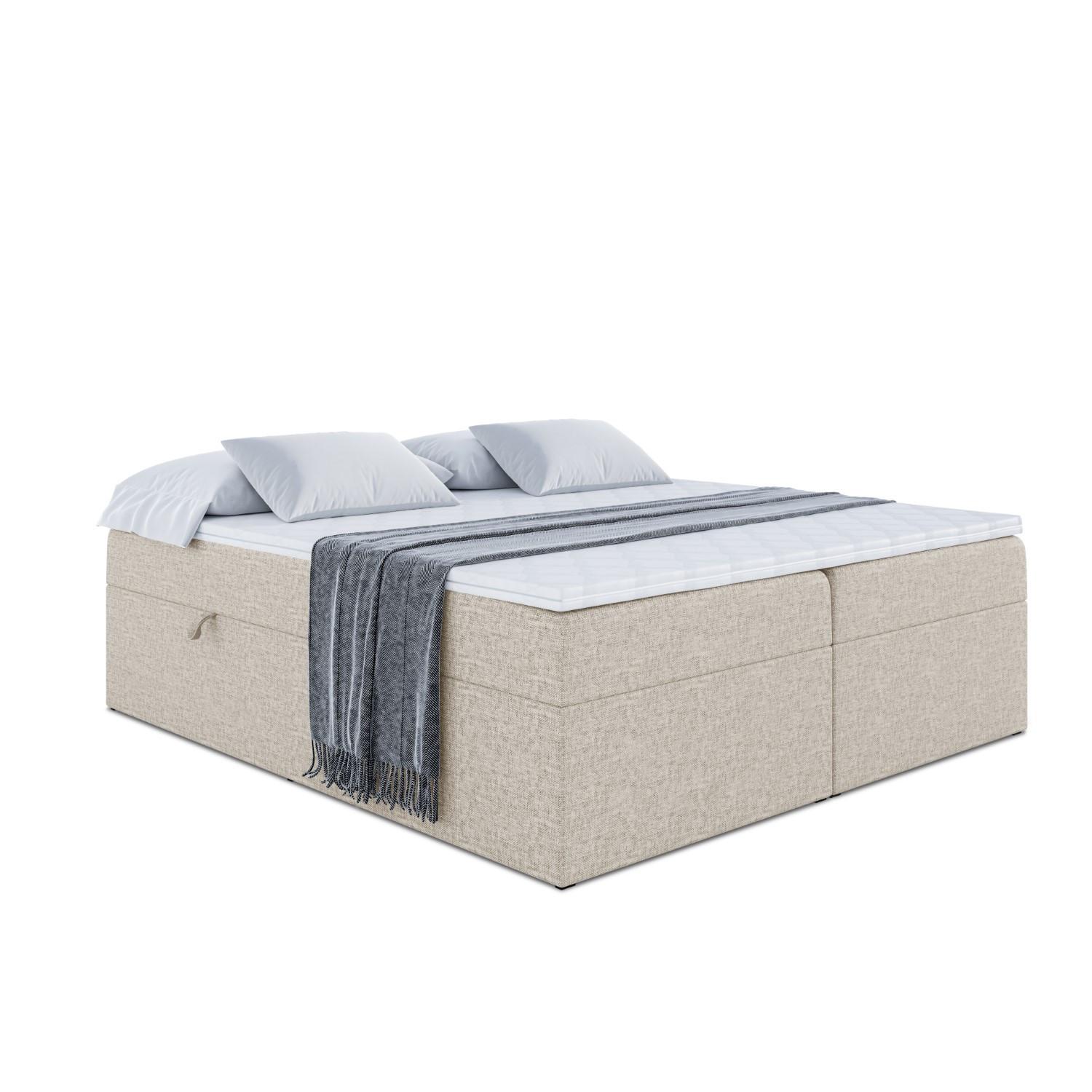 wohnli-moebel-suche-800000506055 Wohnli Möbelsuche - BOXBETT mit H3-Matratze und Lattenrost - MARCE BW - 160x200 Beige