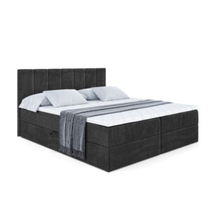 wohnli-moebel-suche-800000506110 Wohnli Möbelsuche - BOXBETT mit Matratze H4 und Lattenrost - MOETI - 140x200 cm - H4 - Schwarz