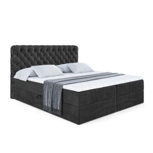 wohnli-moebel-suche-800000506413 Wohnli Möbelsuche - BOXBETT mit Matratze H3 und Lattenrost - BOXI8 - 200x200 cm Schwarz