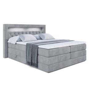 Wohnli Möbelsuche - BOXSPRINGBETT NOEL GOLD KING - 120x200 - H3/H4 - Grau
