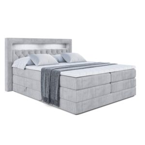 Wohnli Möbelsuche - BOXSPRINGBETT NOEL GOLD KING - 120x200 - H3/H4 - Hellgrau
